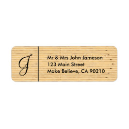 Étiquette Monogram Mr & Mrs Bowling Lane Adresse Modèle La