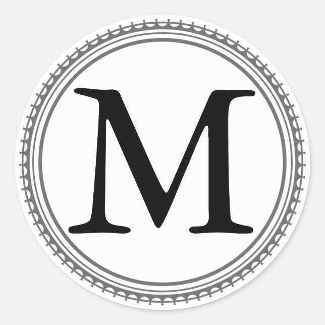 Étiquette monogramme (Devant)