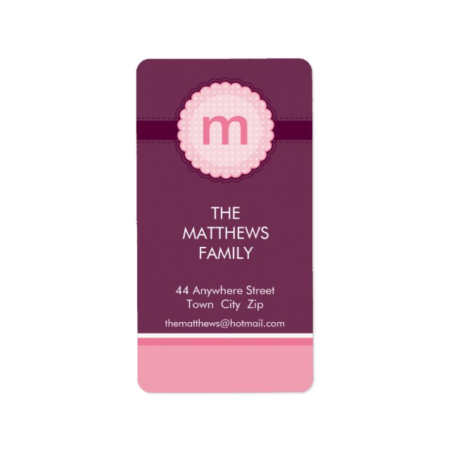 ÉTIQUETTE :: monogramme2 1P (Devant)