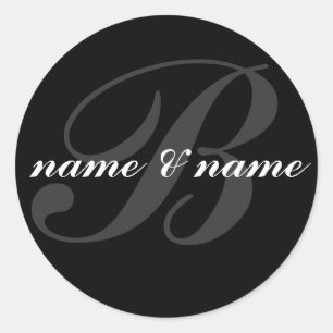 étiquette monogramme "b"