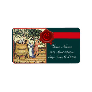 ÉTIQUETTE MONOGRAMME DE GRAINE ANTIQUE VINEYARD HARVEST WAX 