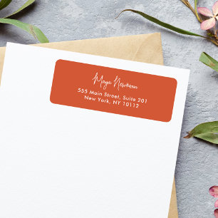 ÉTIQUETTE MONOGRAMME DE SIGNATURE DE L'ORANGE BRÛLÉE