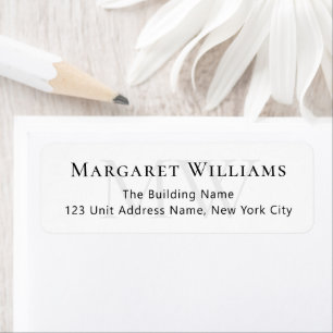 Étiquette Monogramme de typographie classique Adresse profes