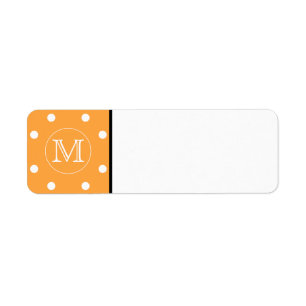 Étiquette Monogramme fait sur commande. Point de polka