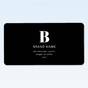 Étiquette Monogramme moderne modifiable Nom et message   Noi