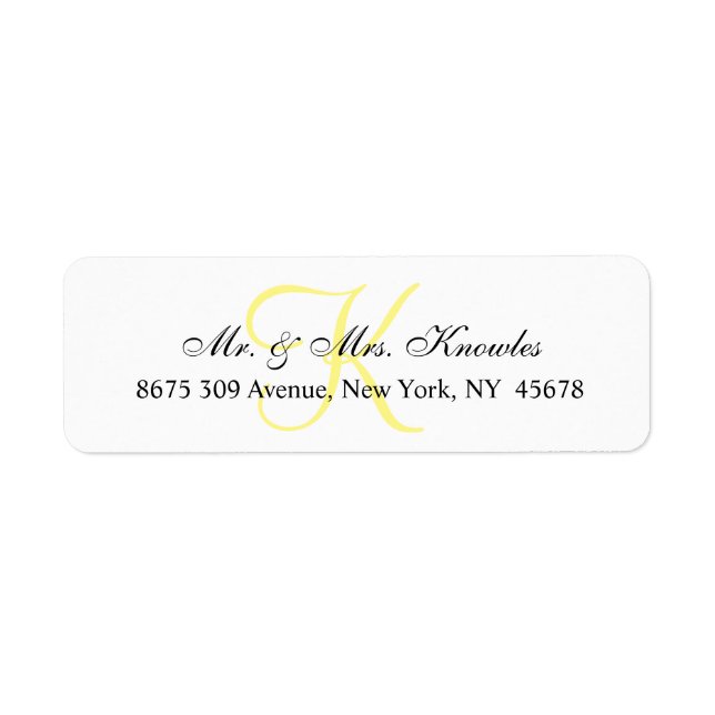 Étiquette Monogramme personnalisable ✨ Élégant & Unique Pers (Devant)