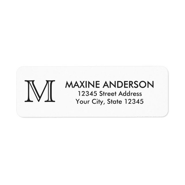 Étiquette Monogramme personnalisé moderne classique élégant  (Devant)