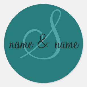 étiquette monogramme "S", personnalisez les prénom