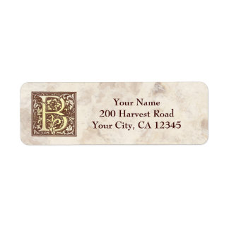 Étiquette Monogramme vintage B