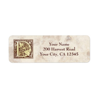 Étiquette Monogramme vintage D