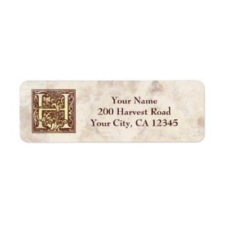 Étiquette Monogramme vintage H