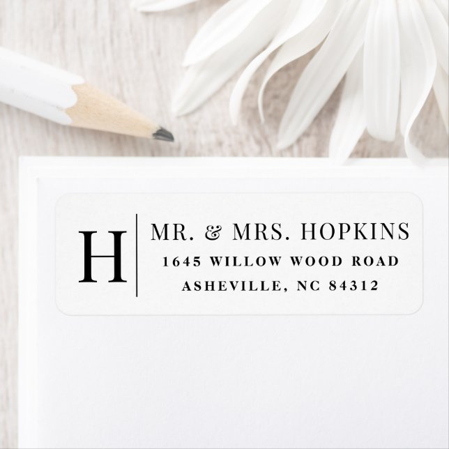 Étiquette Monogrammes classiques pour couples (En situation)