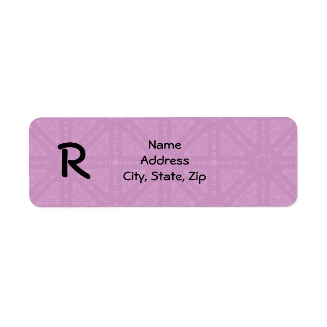 Étiquette Monographie de kaléidoscope médiéval rose (Devant)