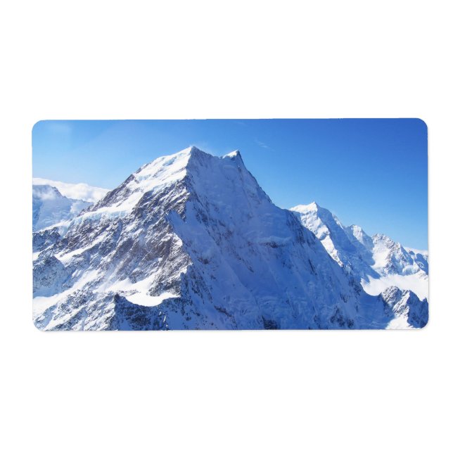 Étiquette Mont Cook (Aoraki) Peak, Nouvelle-Zélande (Devant)