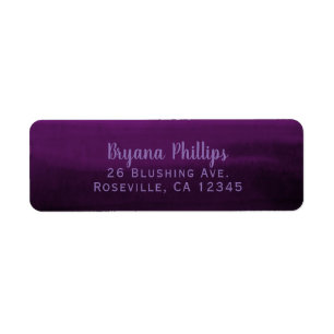 Étiquette Moody Purple Plum Modern Watercolor Ombre