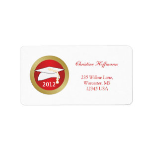 Étiquette Mortier d'obtention du diplôme