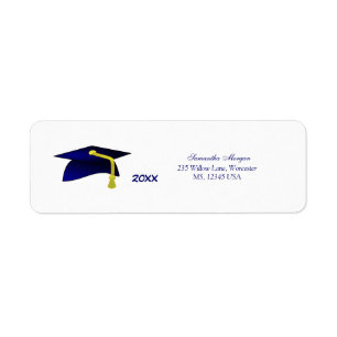 Étiquette Mortier d'obtention du diplôme