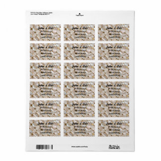 Étiquette Mosaïque de perle dorée Champagne