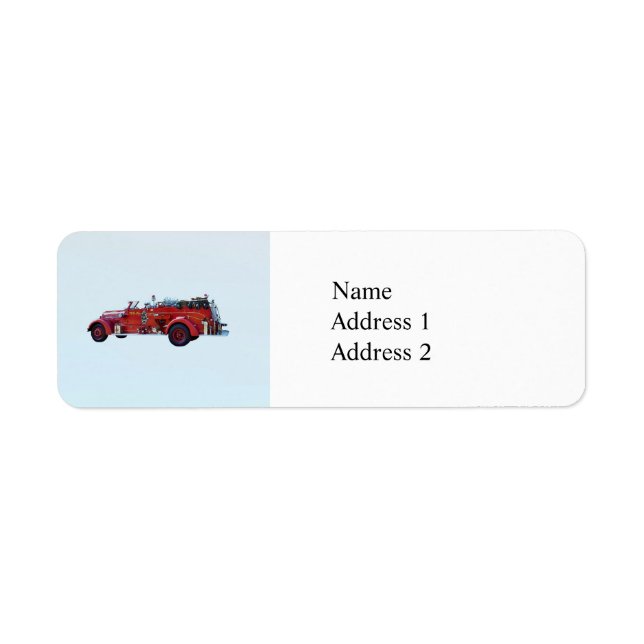 Étiquette Moteur d'incendie vintage (Devant)