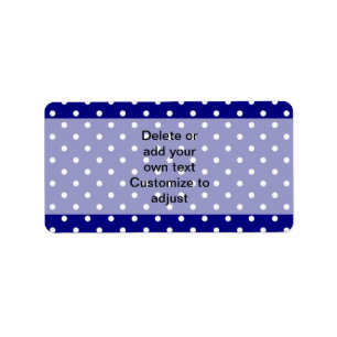 Étiquette Motif à pois bleu marine