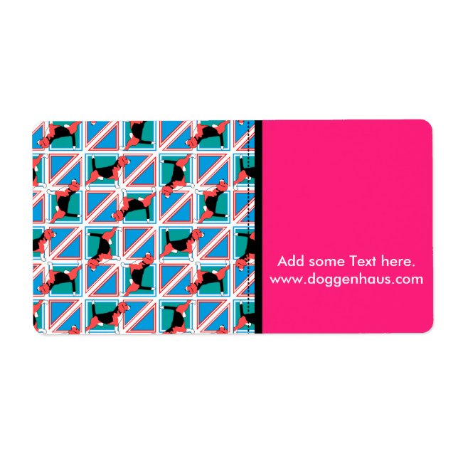 Étiquette Motif beagle Quattrodog (Devant)