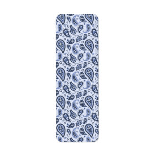 Étiquette Motif Blue Paisley