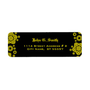 Étiquette Motif Cercle jaune et noir