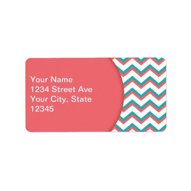 Étiquette Motif Chevron Sud-Ouest (Devant)