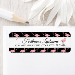 Étiquette Motif d'art d'été Hip Pink Flamants roses personna
