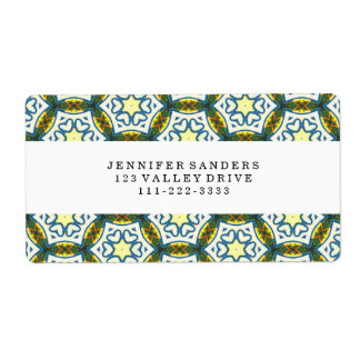 ÉTIQUETTE MOTIF DE CERCLE ART DECO