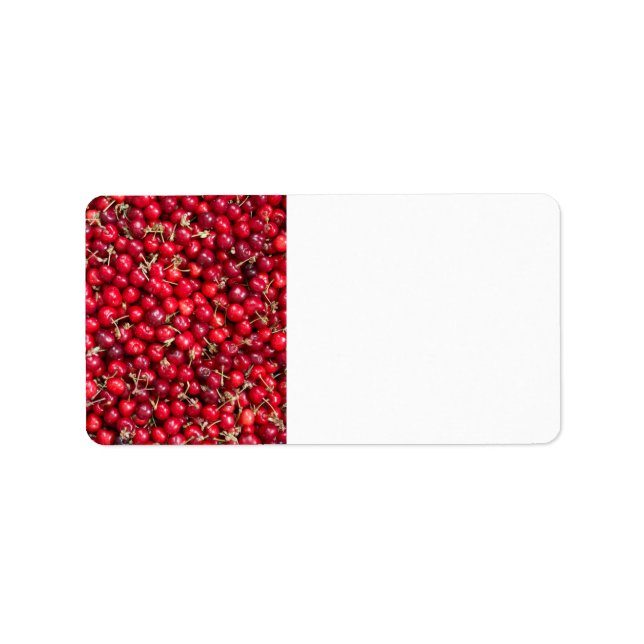 Étiquette Motif de cerise douce (Devant)