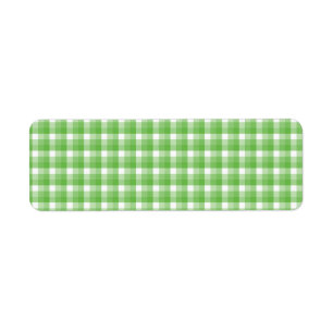 Étiquette Motif de contrôle de guingan. Vert et blanc
