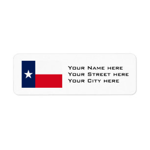 Étiquette Motif de drapeau du TEXAS