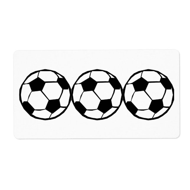 Étiquette Motif de football (Devant)