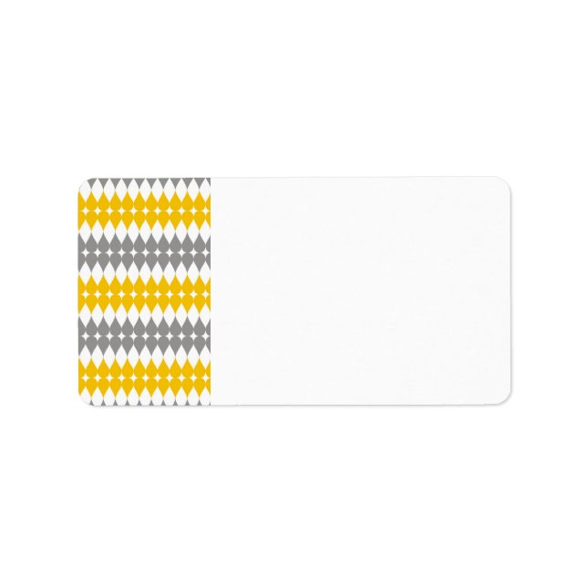 Étiquette Motif De Lisse Jaune Et Gris (Devant)