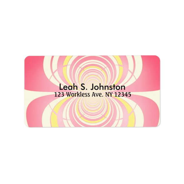 Étiquette Motif de mélon et de spirale jaune (Devant)