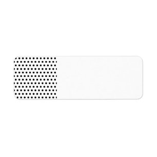 Étiquette Motif de point noir et blanc de polka. Tacheté