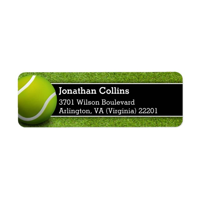 Étiquette Motif de tennis personnalisé | Sport (Devant)