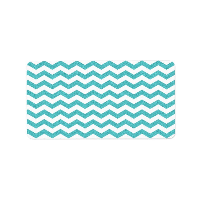 Étiquette Motif de zigzag texturquoise (Devant)