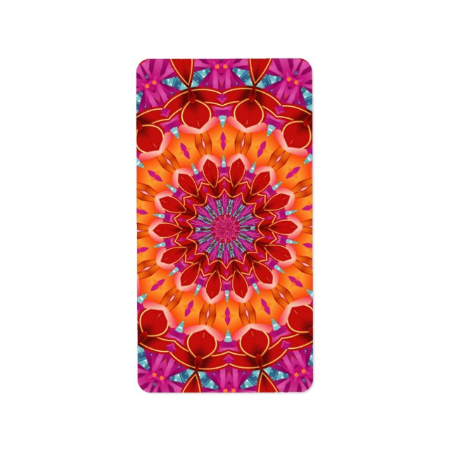 Étiquette Motif décoratif coloré (Devant)