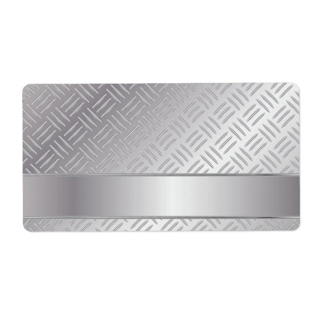 Étiquette Motif diamant métallique (Devant)