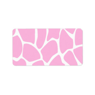 Étiquette Motif d'impression de girafe dans le rose de