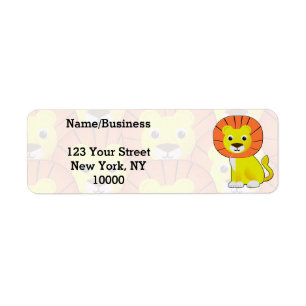 Étiquette Motif d'impression tout bébé lion mignon