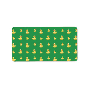 Étiquette Motif en caoutchouc vert de canard