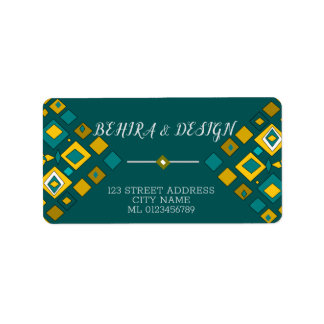 Étiquette Motif géométrique chic et élégant