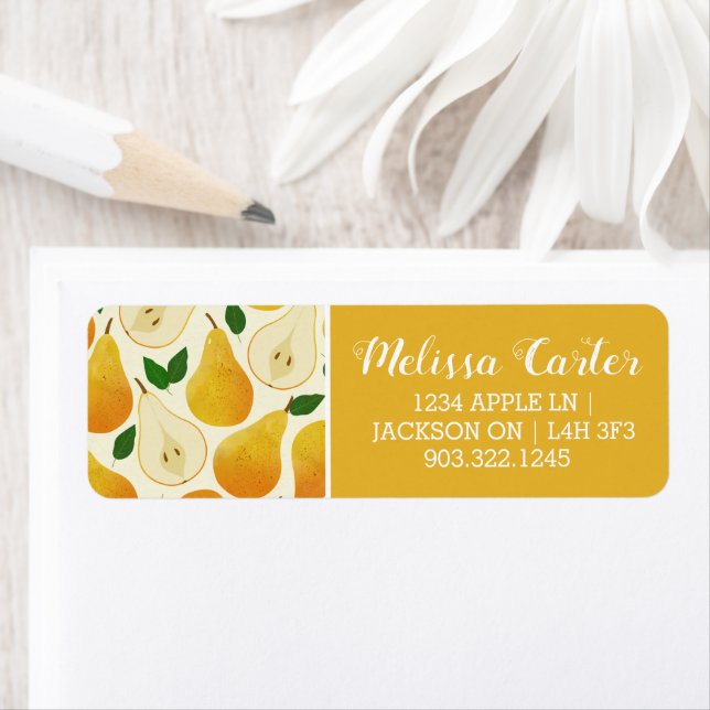 Étiquette Motif Golden Pears (En situation)
