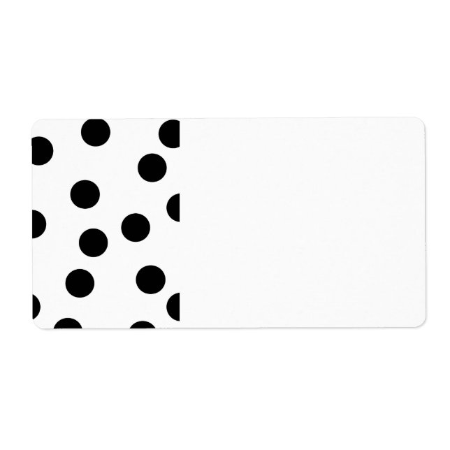 Étiquette Motif local Dalmatien noir et blanc. (Devant)