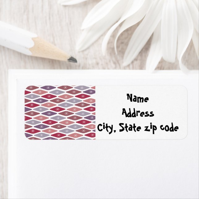 Étiquette Motif moderne du milieu du siècle (En situation)