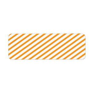 Étiquette Motif orange de bande diagonale