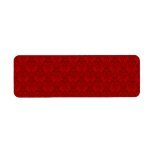 Étiquette Motif rouge de damassé